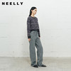 NEELLY纳俪商场同款冬新款时尚加绒保暖直筒牛仔裤女柔软显瘦长裤N25113H01162 商品缩略图0