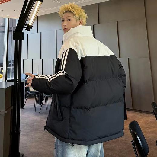 F010739冬季新款双色拼接立领羽绒棉服面包服棉衣外套 商品图7