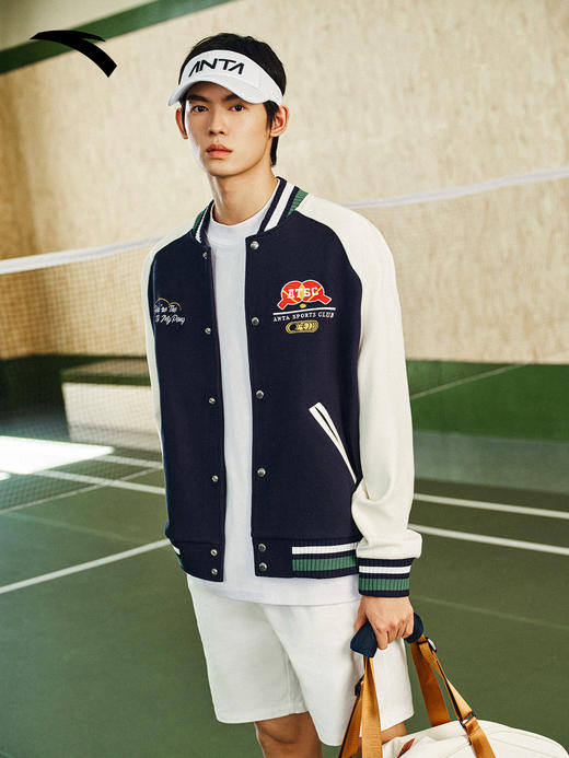 樊振东同款安踏外套复古潮流百搭男子针织正品运动外套152618702S 商品图0