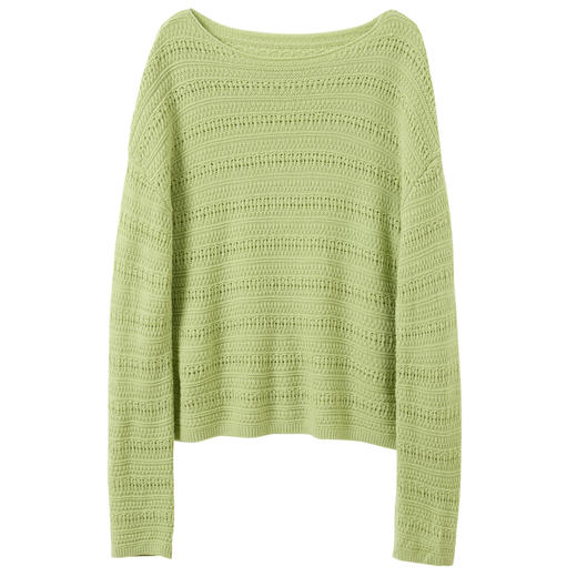 【绵羊毛】三彩2026春季新款宽松圆领长袖针织衫毛衫肌理感套头M 商品图4