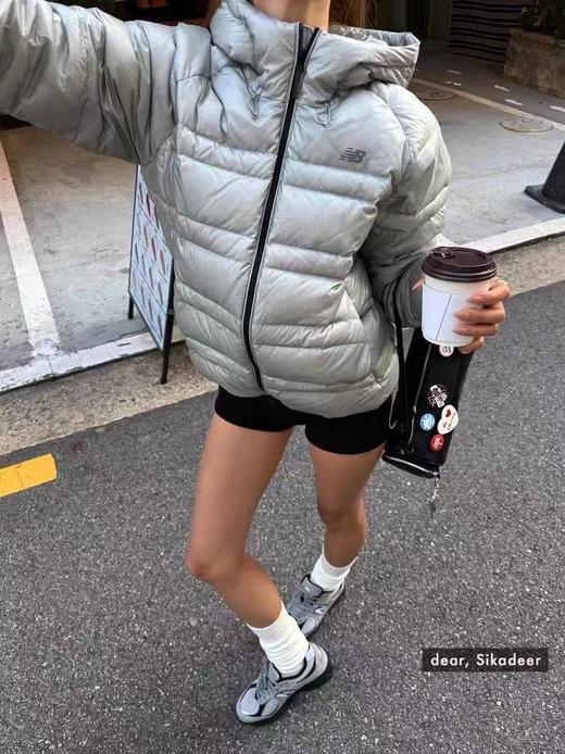 NB明星同款情侣款连帽白鹅绒羽绒服 商品图0