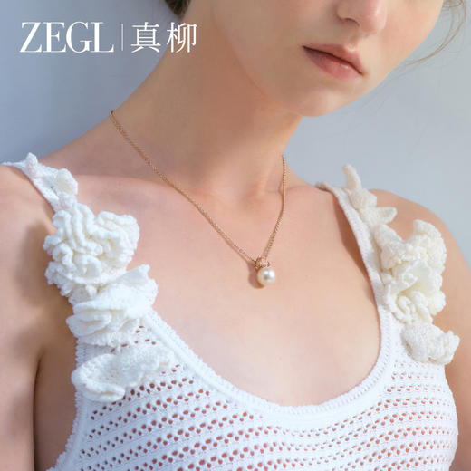ZEGL人造珍珠项链女高级感轻奢小众锁骨链颈链秋冬毛衣链吊坠饰品 商品图2