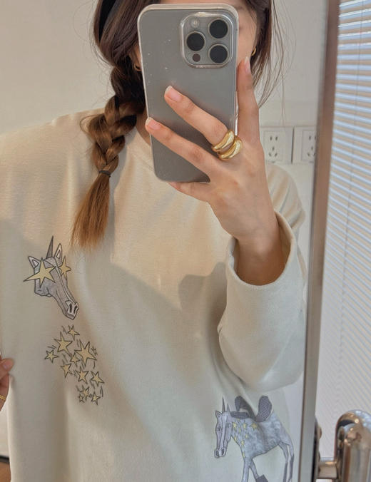 ICEDU*ST 韩国设计师牌 🐎马年限定暖绒长袖打底衫010509 商品图6