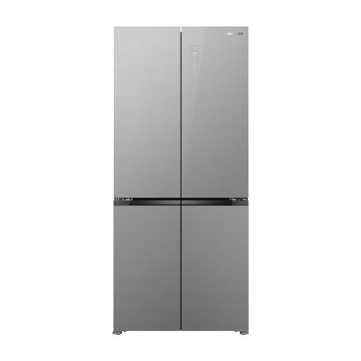 美菱 冰箱 BCD-501WSP9B 501升 十字四门 风冷 变频 一级能效 嵌入式 智能除霜 凯撒灰 玻璃面板 电脑控温 商品图0