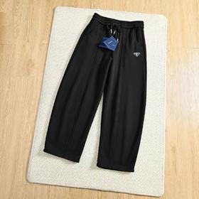 谱拉达2026秋冬松紧腰美式复古男女同款弯刀休闲裤