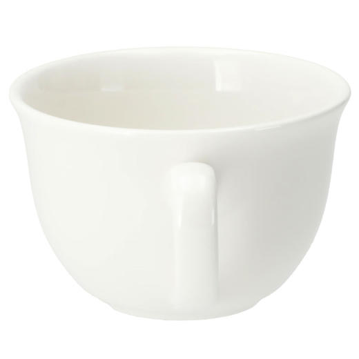 纯白陶瓷咖啡杯早餐杯带把手杯汤杯分隔碟餐饮具 XH01 商品图1