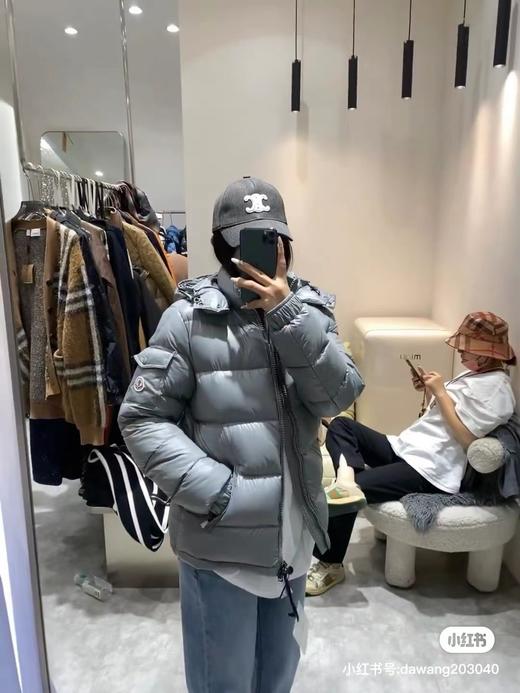 F010708陈奕迅同款防寒保暖银灰色玛雅短款羽绒服 商品图4