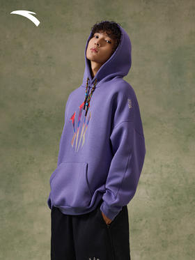 安踏欧文系列男女款2026春季新款运动宽松潮流连帽卫衣172611706S