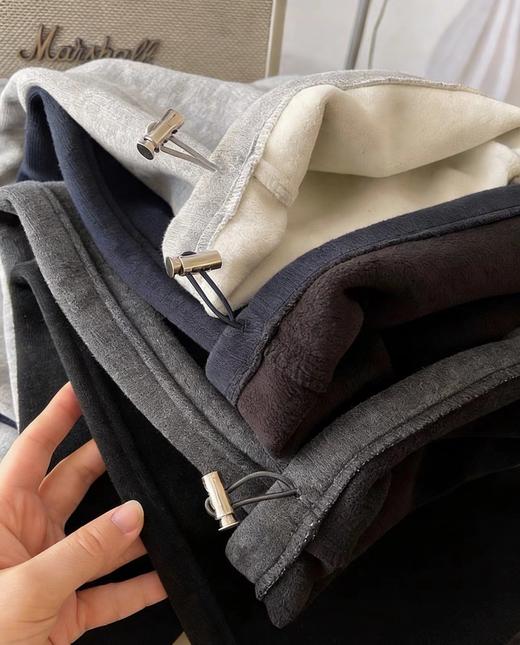 F010748新款慵懒感加绒复宝宝绒两穿休闲裤卫裤 商品图5