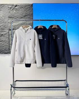 F010752男士双层加绒加厚户外运动休闲连帽外套