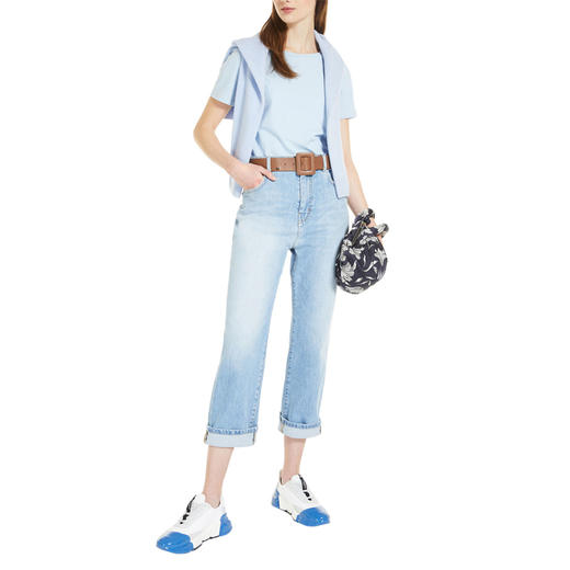 MAXMARA 女士 RAFIA 直筒休闲牛仔裤 蓝色 RAFIA 51810227 009 商品图3