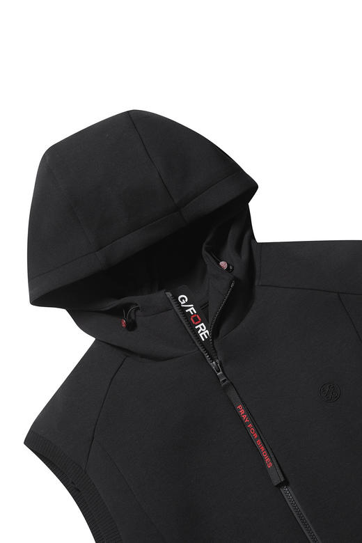 新款男士拉链带帽背心来了！它家代工厂高品质出❗️炒鸡重工，客供定制yb棉涤空气感弹力面料，材质轻盈保暖，一件小小背心印花两处，立体压花两处，各种刻字五金拉链，拿到实物欢迎各种对比，尖货懂🉐️都懂！ 商品图2