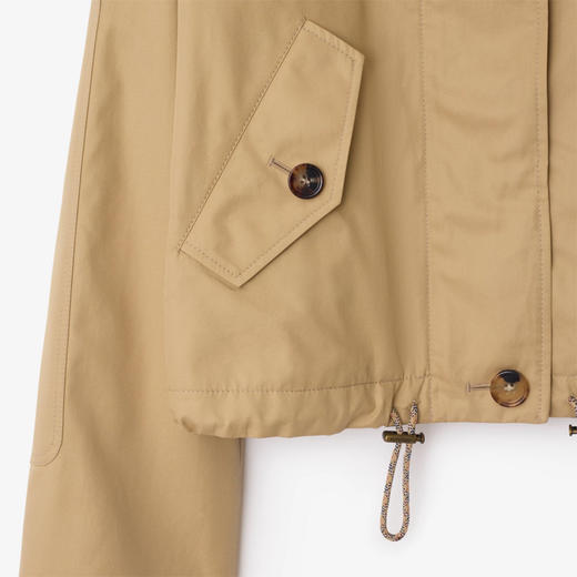 BURBERRY 巴宝莉 女士短款华达呢派克外套 浅黄色 8110901 B8626 商品图1