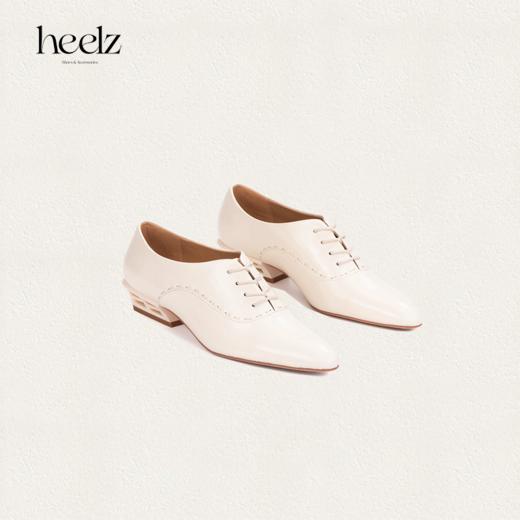 heelz设计师手工鞋履 ｜H 繁花跟奥丁羊皮牛津鞋 3.6公分 商品图2