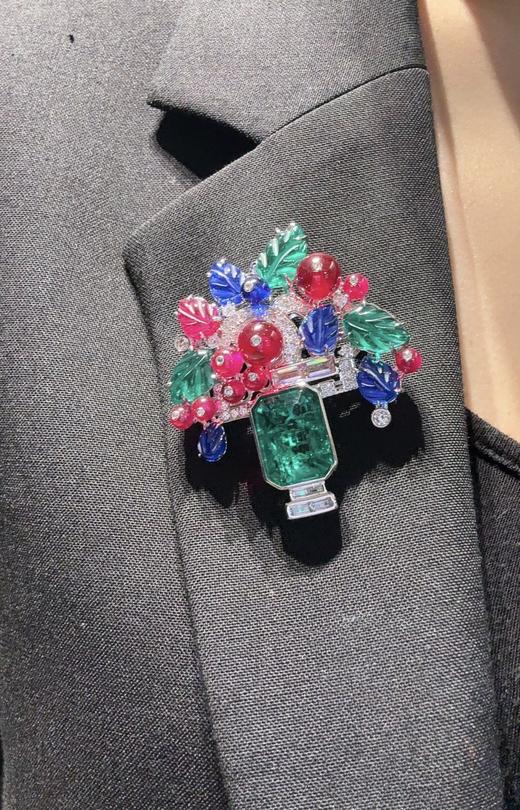 DULY杜丽花园 水果锦囊蓝绿色胸针 商品图3