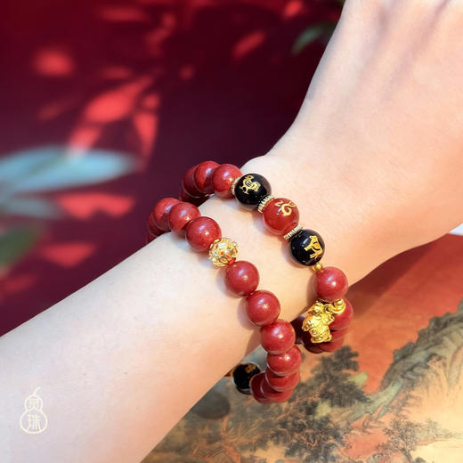 【生肖明合】灵珠三合女款（共12个款） 单圈手串 非遗技艺匠心传承 商品图0