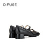 Dfuse迪芙斯2026春季新款圆头双条带铆钉甜酷朋克玛丽珍粗跟单鞋DFE1111046 商品缩略图13