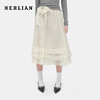 HERLIAN 2026年春季新品蝴蝶结装饰花边纱裙桑蚕丝A字荷叶半裙 商品缩略图0