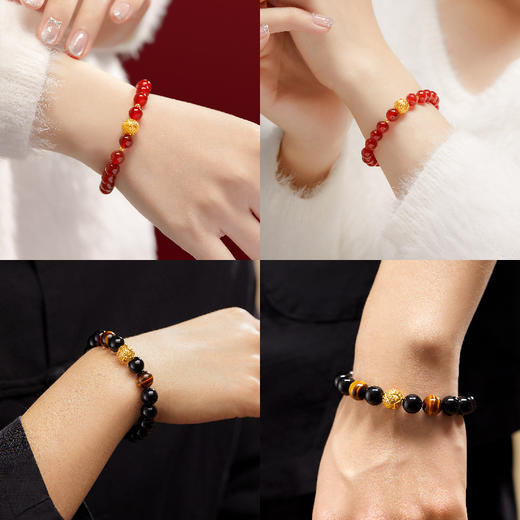 【故宫饰品】福运手串黄金足金999红玛瑙文创新年本命年生日礼物 商品图6