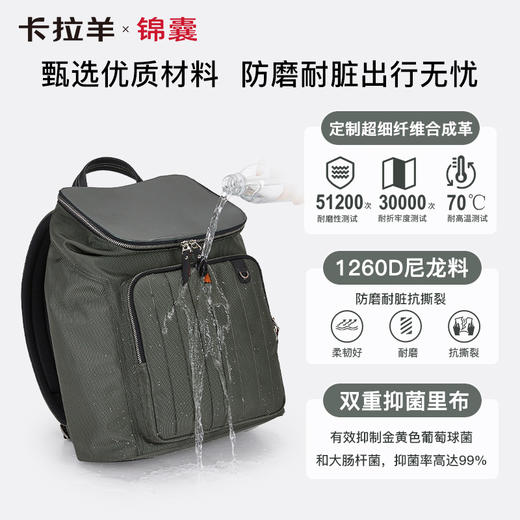 【通勤防盗】卡拉羊X锦囊防盗男士通勤15.6英寸电脑双肩包CN5500（TX） 商品图3