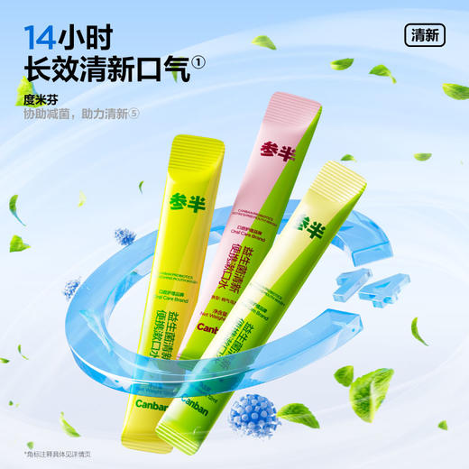 【38限时价】参半益生菌清新便携漱口水20条装 凤梨+蓝莓+桃气+绿茶+西柚 商品图2