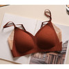 官网499！伊家一体网纱拼接三角杯本命年红款内衣红色薄款聚拢透气美背女士文胸 商品缩略图8