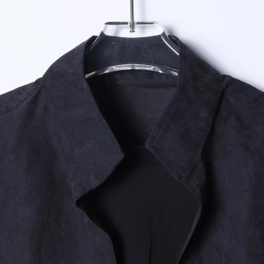 81020SDSA秋冬新款痞帅男装简约纯色前短后长设计假两件立领衬衫百搭 商品图2