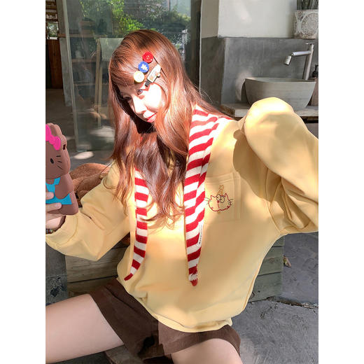 <曾小咸推荐>3.16现货秒杀 ！微信超特价！韩系多巴胺加绒卫衣 日常189.99 立减100 秒杀89.99！！ 商品图2