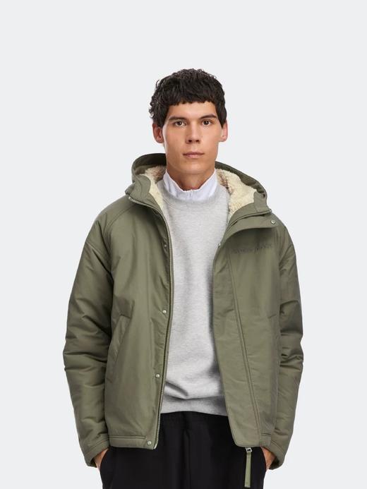 大鹅 双面穿仿羊羔毛拉链连帽夹克抓绒外套 Z-15782 商品图4