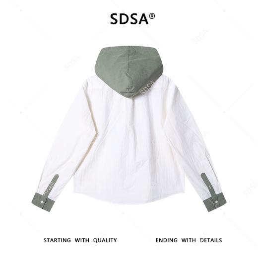 SS31227SDSA男士秋冬新款痞帅男装美式撞色人物印花连帽衬衫百搭宽松衬衣 商品图5
