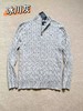 F010772秋冬男装绞花肌理半拉链立领全棉针织衫毛衣 商品缩略图13