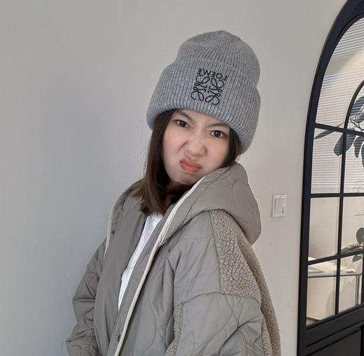 老罗lowe经典兔毛针织冷帽毛线帽 商品图4