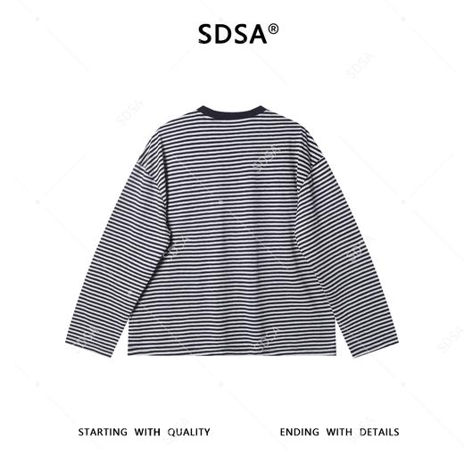 3251SDSA男士秋冬新款痞帅男装韩版简约撞色条纹圆领长袖T恤舒适百搭 商品图5
