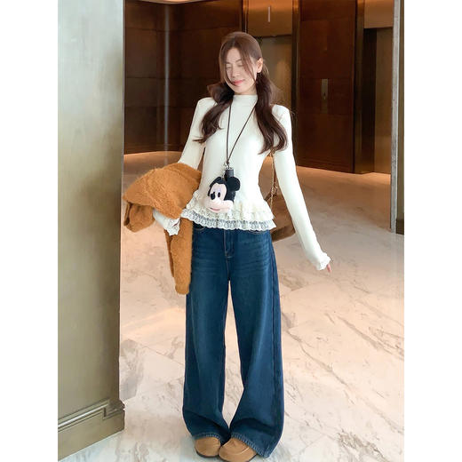 <曾小咸推荐>现货秒杀 ！微信超特价！半高领蕾丝边打底衫 日常149.99 立减80 秒杀69.99！毛衣开衫（带包包） 秒杀89.99！ 商品图1