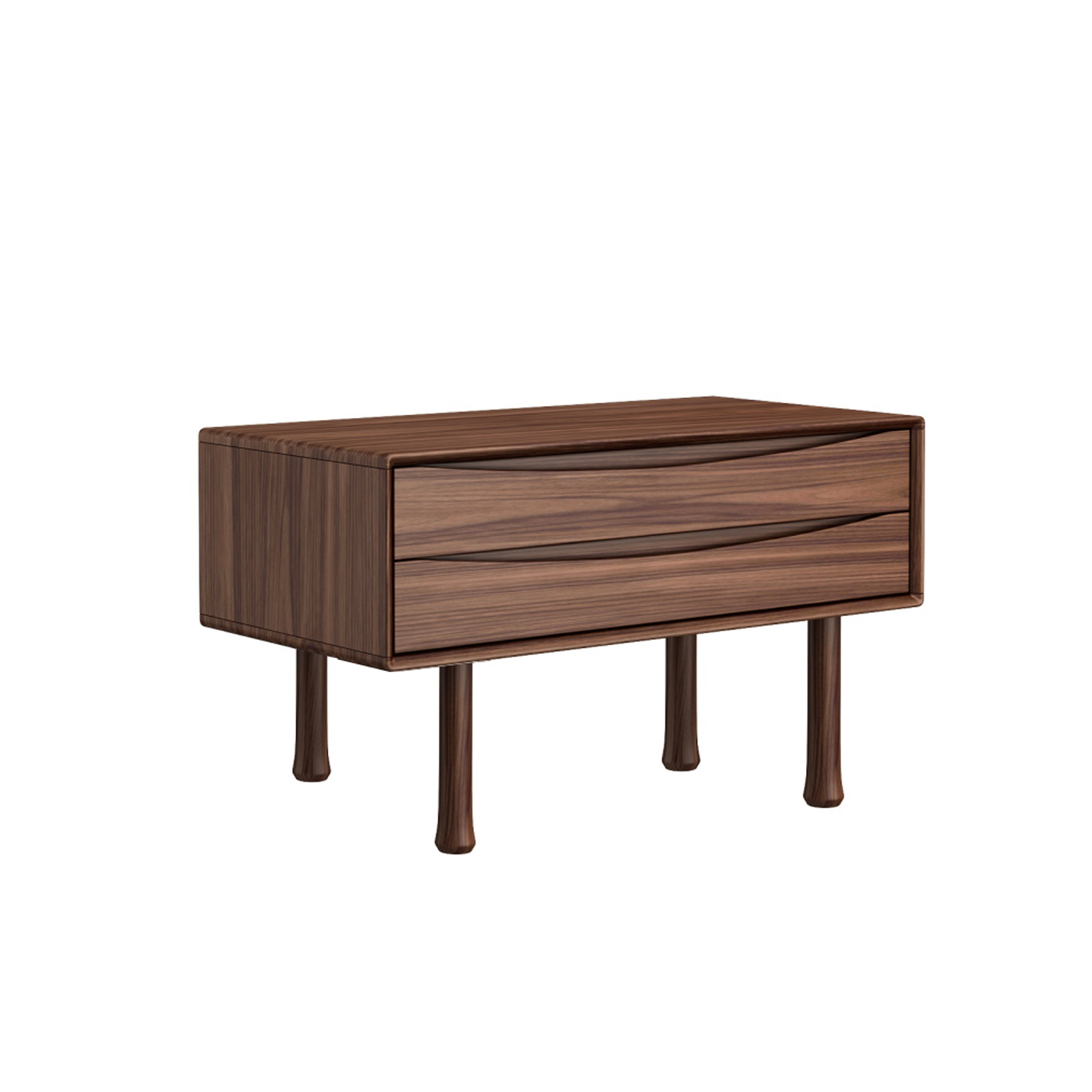 【中古风-ZG121床头柜】黑胡桃/卧房/床头柜