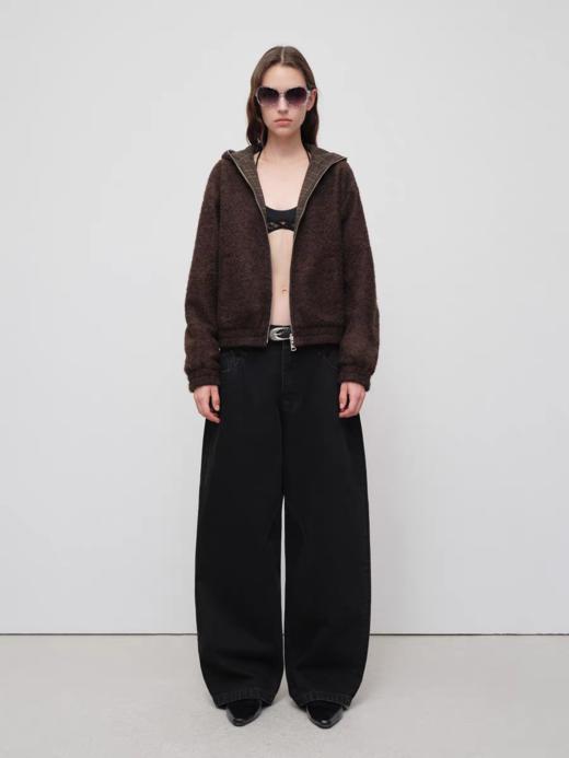 出逃赤岗西/25AWA001/老钱风格纹短款毛呢外套 商品图1