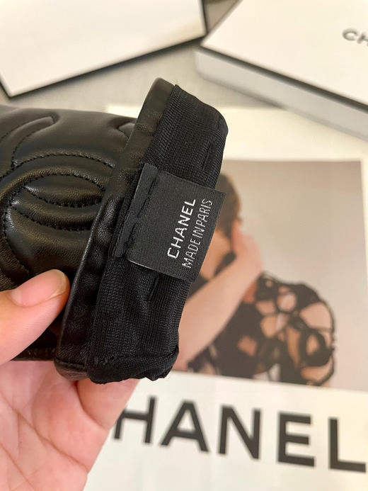 秋冬特惠💰230 香奈儿女士新款高档毛呢短款手套 商品图4