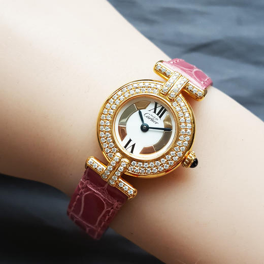 【95新】CARTIER卡地亚石英24mm（女款）TRINITY系列 18k黄金/925白银（表圈后镶钻石） 241225TJ19 商品图6