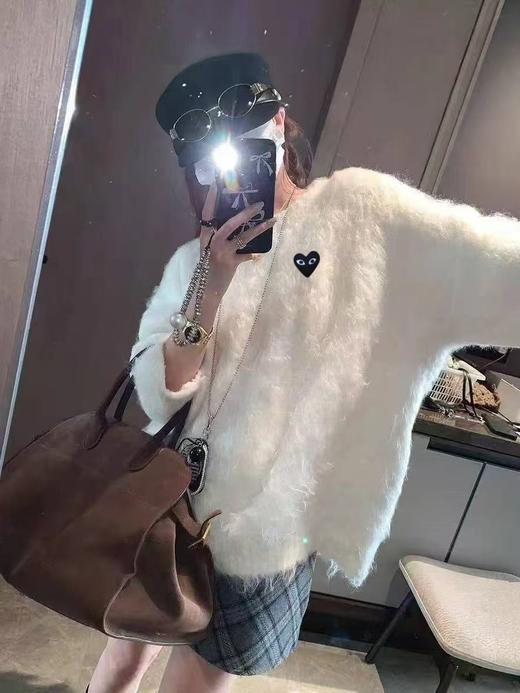 F010758温柔慵懒宽松落肩羊毛圈圈毛绒针织毛衣 商品图8