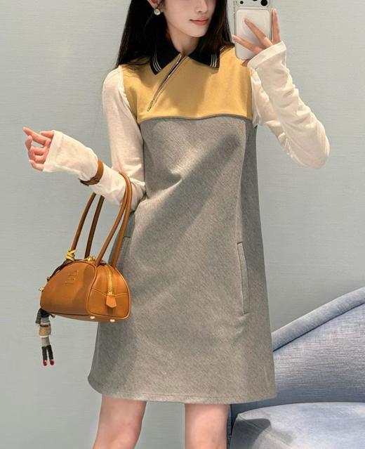 女款拼接针织背心连衣裙hu017 商品图3