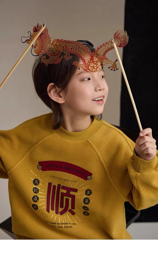 F010731新年万事好运财气满满男女儿童款摇粒绒卫衣 商品图10