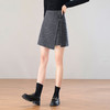 「自」全新升级【铂金会员146/天猫189/差价43】(40803)洛诗琳设计感高腰毛呢半身裙2026新款通勤不规则开叉A字裙 商品缩略图1