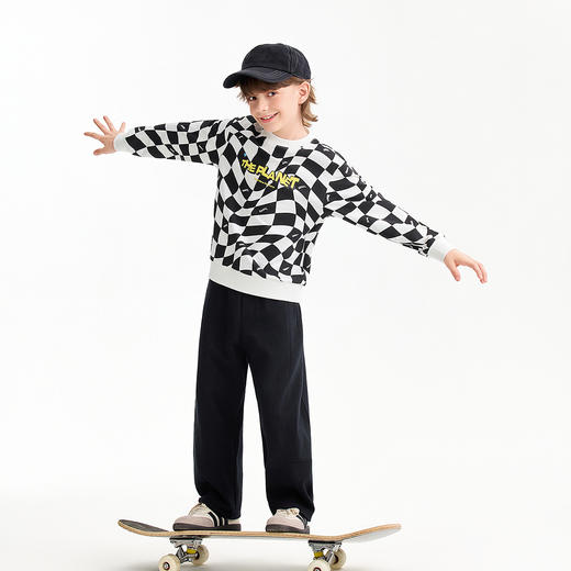 【实体店同款】男童圆领长袖卫衣春季新款安奈儿童装EB611611 商品图3