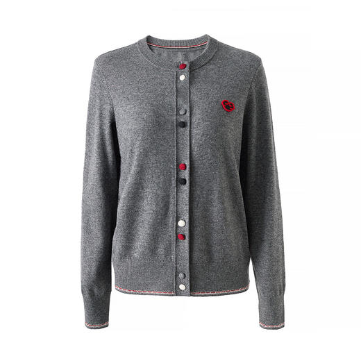 「高货wl」全新升级【铂金会员275/天猫369/差价94】(10739)洛诗琳气质纯羊毛开衫2026春季新款彩色纽扣针织外套女 商品图4