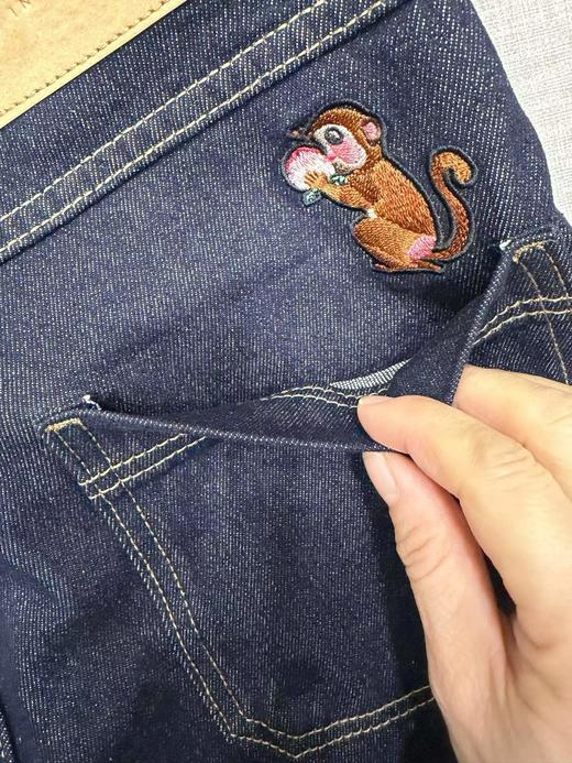 F010742新年系列2026新款棉弹直筒牛仔裤女长裤 商品图11