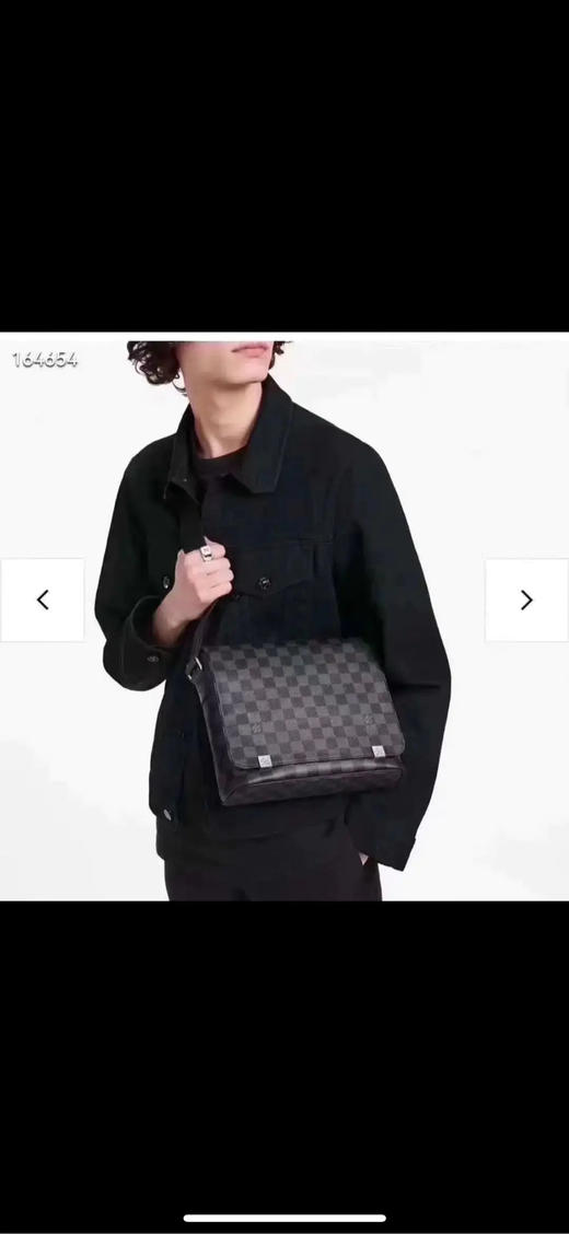 LV District 黑棋盘格 小号 邮差包 商品图2
