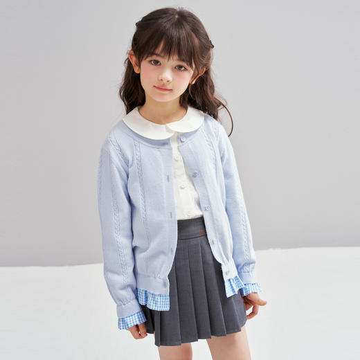 笛莎Deesha 2026春季女童时尚气质翻领长袖衬衫 商品图4