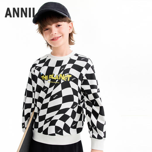 【实体店同款】男童圆领长袖卫衣春季新款安奈儿童装EB611611 商品图1