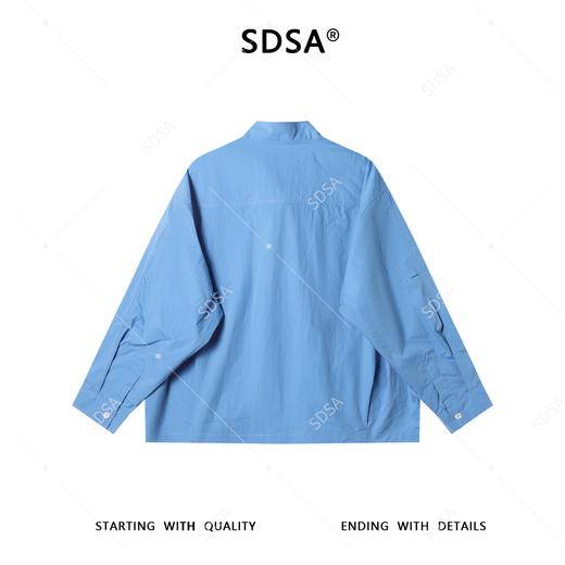 31088SDSA男士秋冬新款痞帅男装韩版简约纯色纽扣立领长袖衬衫百搭宽松 商品图5