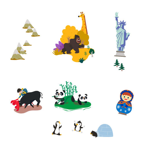 特宝儿大号磁性世界地图 | 强磁力拼块、地理认知启蒙、融入地区特色手绘图、让地理变有趣、4岁+ 商品图2